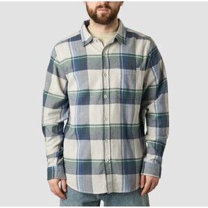 Hurley Portland Plaid Button Up Down Flannel Shirt Men XXL Organic Cotton Grunge
